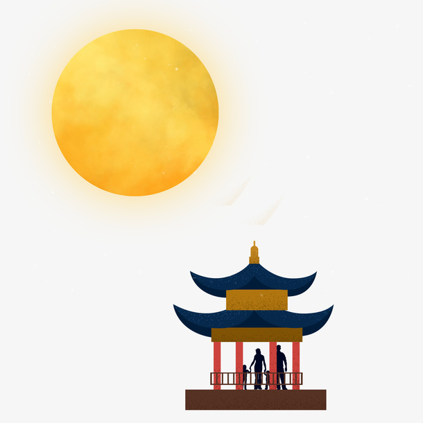 中秋的月亮与宫殿2免抠