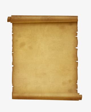 游戏升级装饰图案羊皮卷免抠