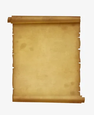 游戏升级装饰图案羊皮卷免抠