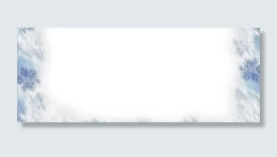 朦胧的浅色系雪花边框图片高清