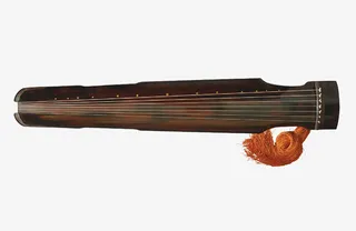 吊穗儿桐木古琴大图免抠