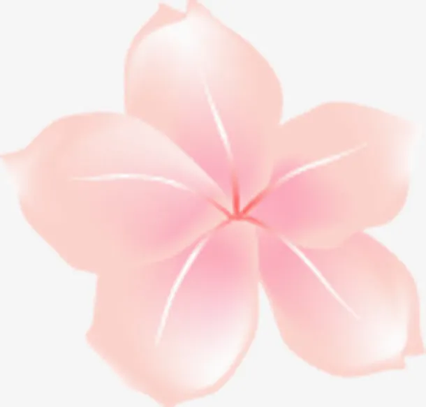 粉色手绘花朵七夕情人节免抠
