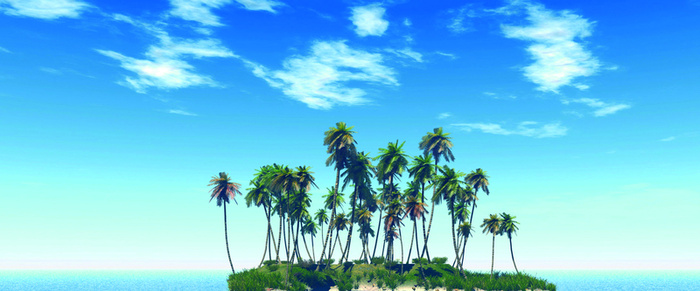 夏日海岛风景图高清