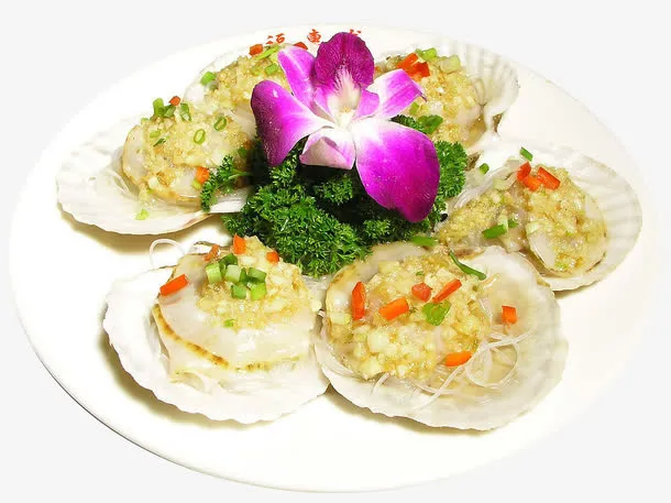 粉丝蒸扇贝免抠