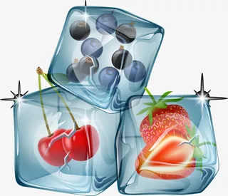 透明矢量冰块免抠