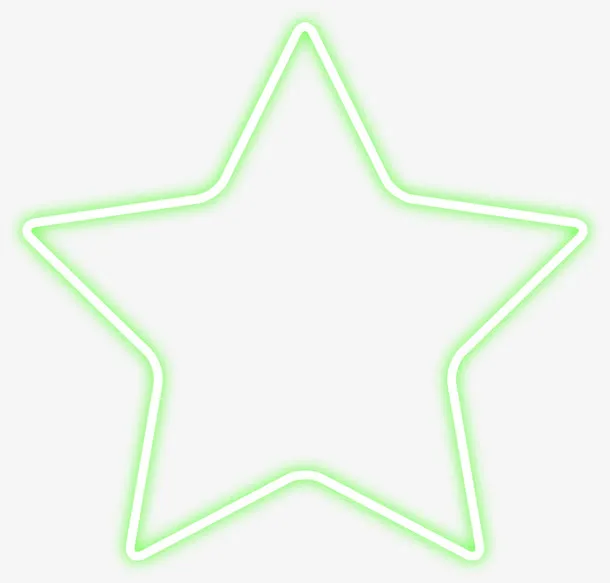 五角星霓虹灯免抠
