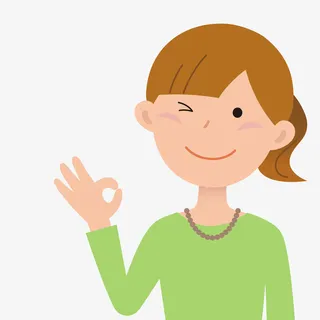 做手势的卡通女人免抠