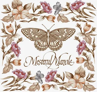 卡通手绘花边框免抠