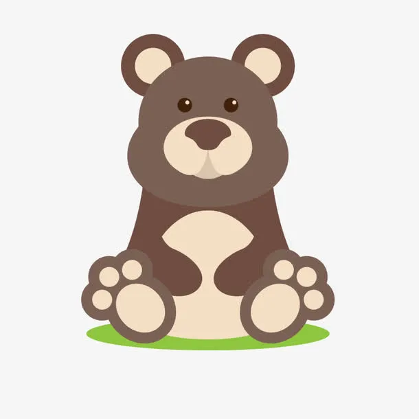 卡通小灰熊免抠