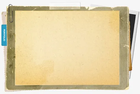 手绘老旧的纸张海报免抠