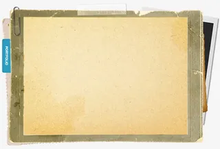 手绘老旧的纸张海报免抠