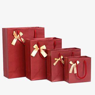 红色蝴蝶结礼盒空盒子素材免抠