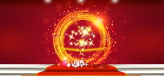 淘宝天猫双红色大气闪光背景