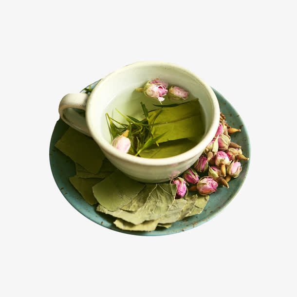 产品实物优质玫瑰荷叶茶免抠