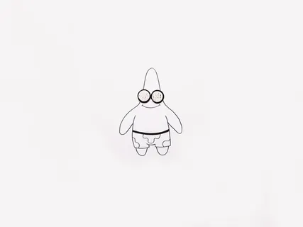 可爱手绘胖大星简约背景高清