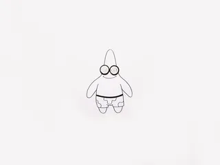 可爱手绘胖大星简约背景高清