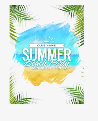 summer夏日背景装饰矢量图