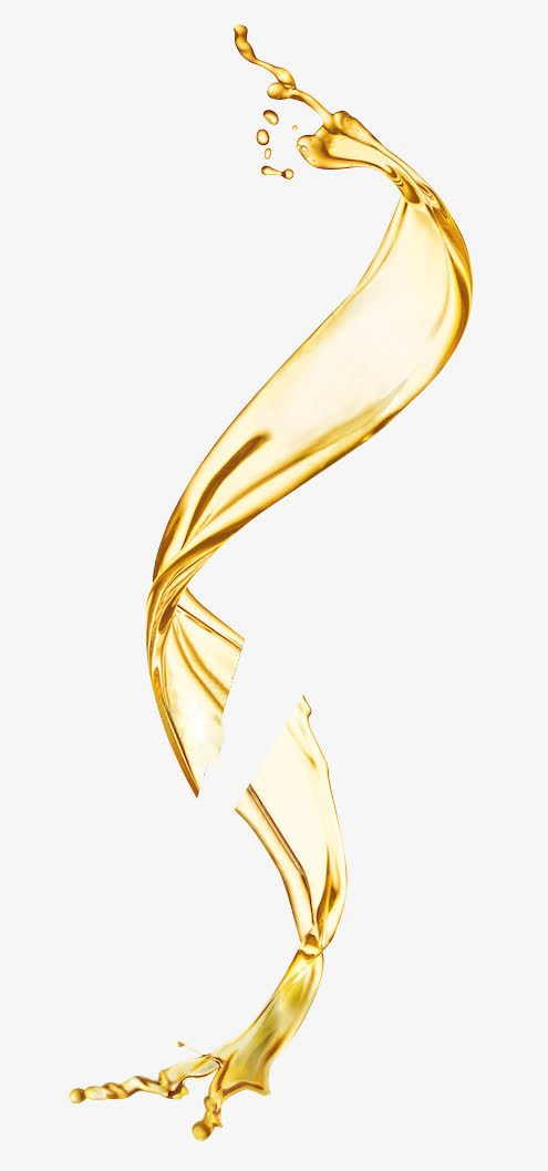 黄色食用油液体造型免抠