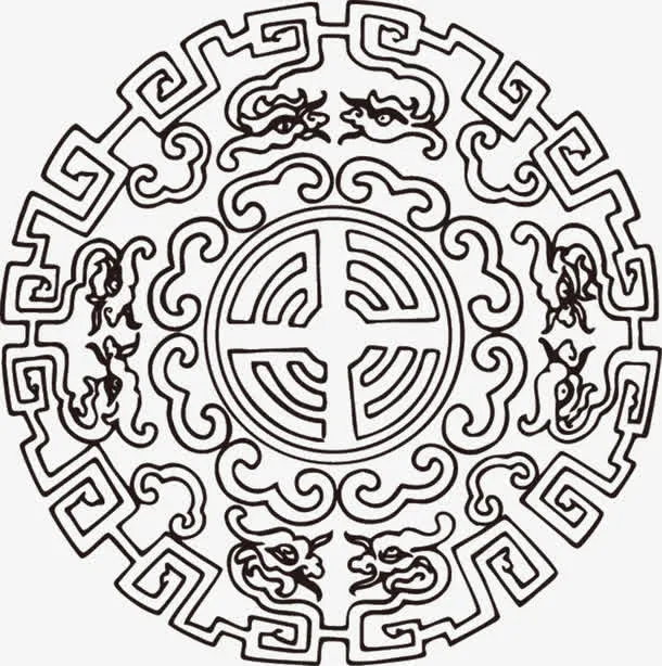 古典花纹免抠
