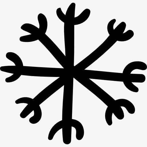 雪花的手绘形状图标免抠