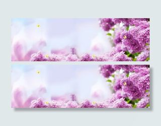 紫色梦幻花朵海报背景