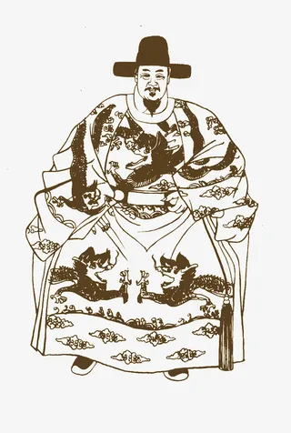 手绘明代官吏服饰免抠