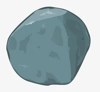 墨绿色的石块免抠