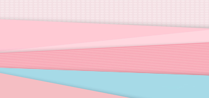 粉色和蓝色立体几何图层banner背景高清