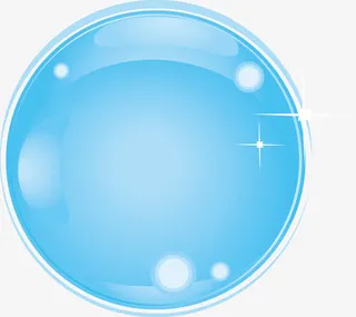 卡通蓝色圆圈免抠