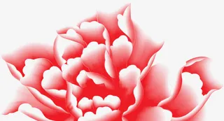 节日海报红色花朵手绘效果免抠