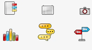 手绘商务图标免抠