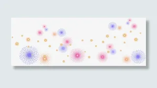 不规则圆形创意小元素发散性烟花免抠