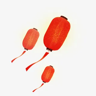 新年节日红色喜庆灯笼免抠