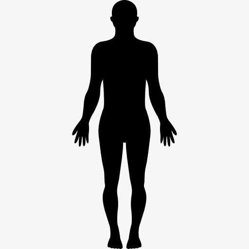 站在人体轮廓图标免抠