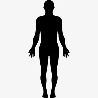 站在人体轮廓图标免抠