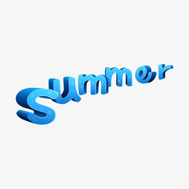 summer 立体字免抠
