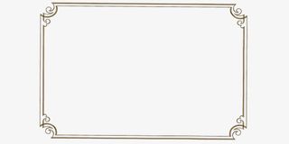 金色的边框免抠