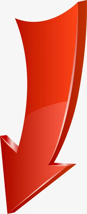 红色的箭头向下免抠