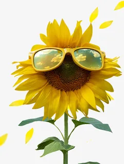 乐观的向日葵免抠