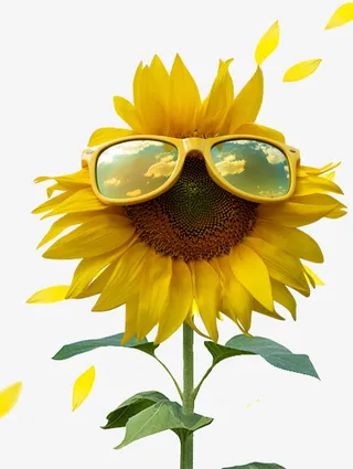 乐观的向日葵免抠