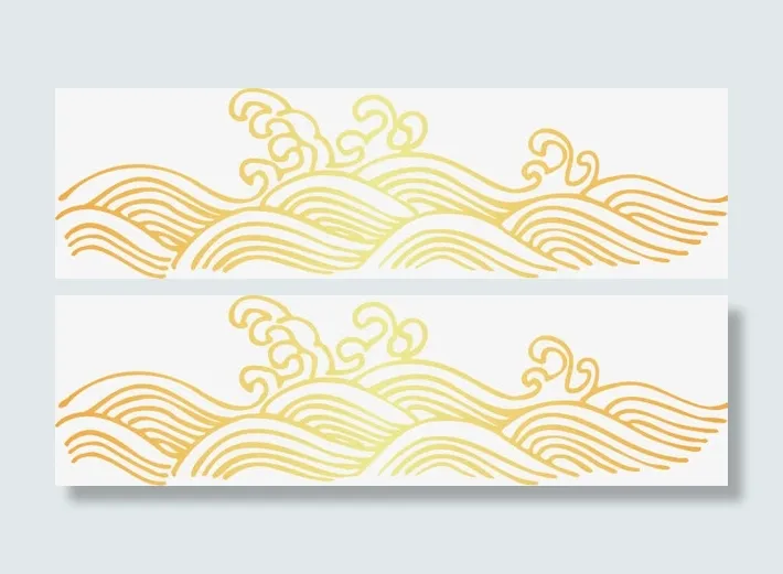 中国风海浪花纹免抠