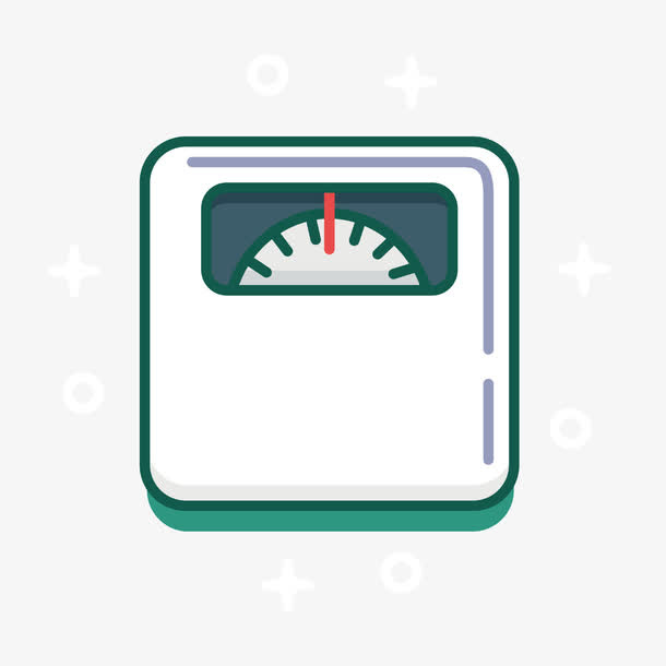 绿色圆角称重免抠