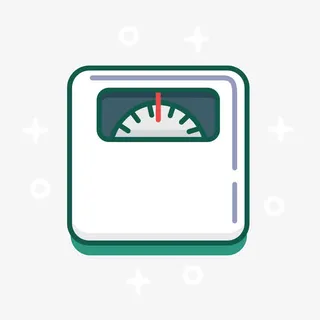 绿色圆角称重免抠