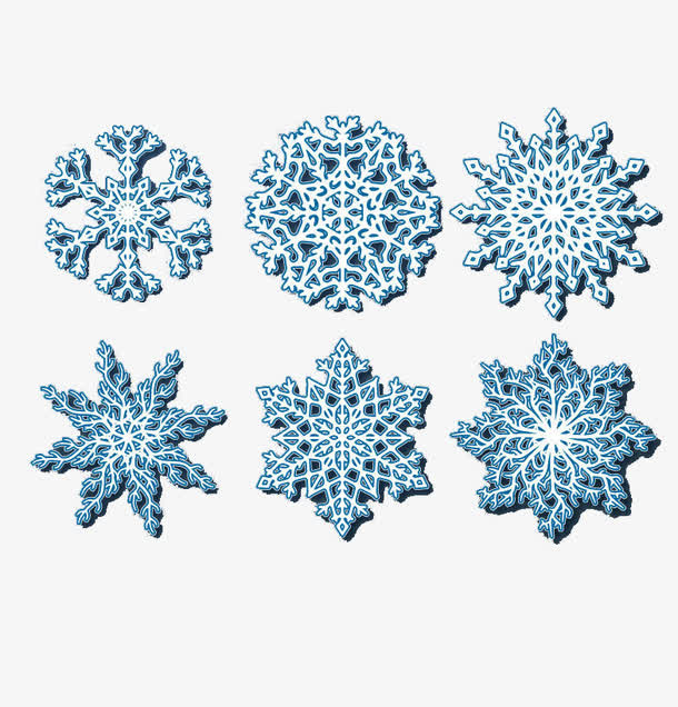 精致花纹雪花免抠