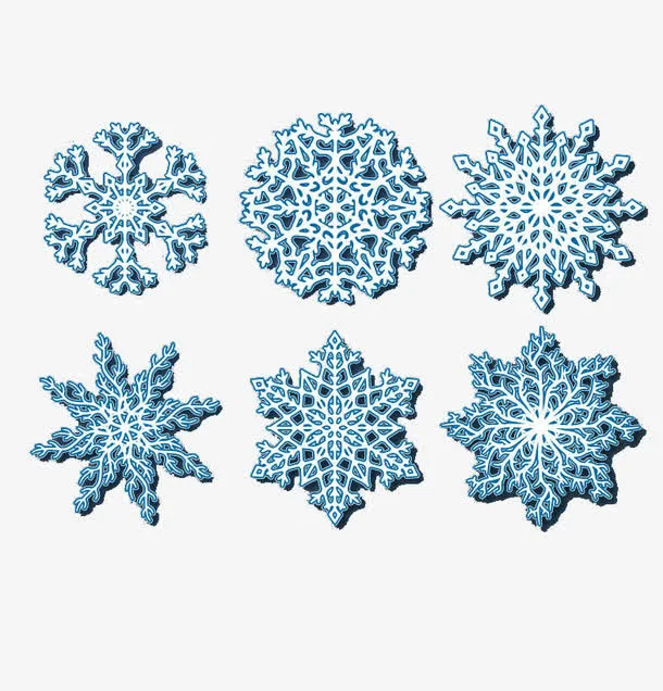 精致花纹雪花免抠