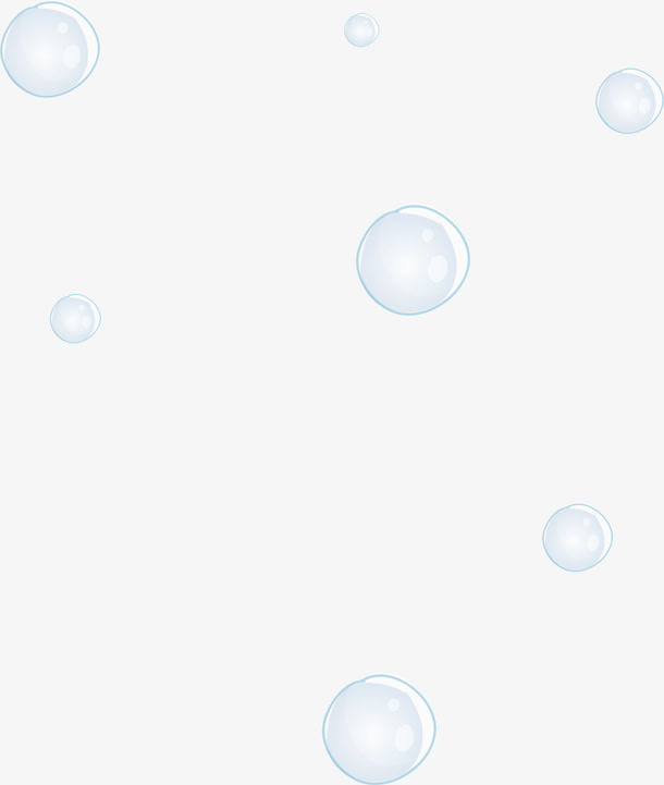 蓝色泡泡漂浮免抠