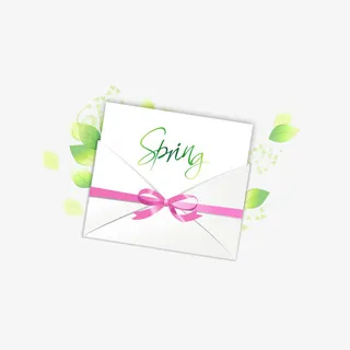 春季信封背景矢量图