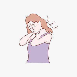 医疗健康女性肩膀脖子酸痛免抠