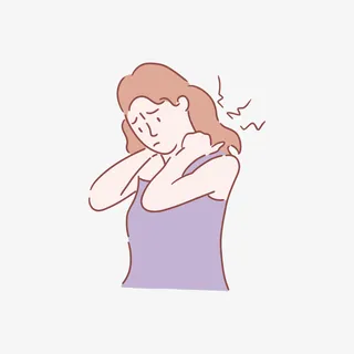 医疗健康女性肩膀脖子酸痛免抠