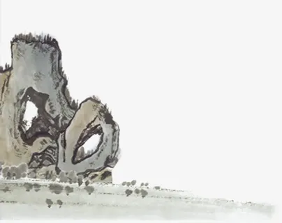 手绘树枝清明节图片免抠